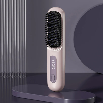 One-Step Portable Hair Straightening Brush | Luveella™