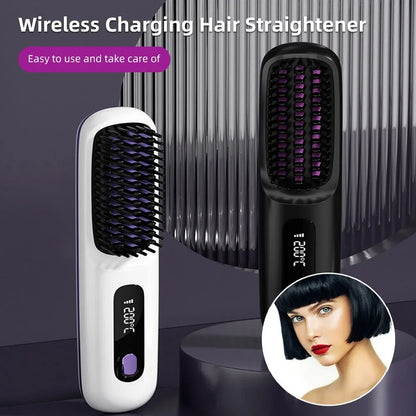 One-Step Portable Hair Straightening Brush | Luveella™