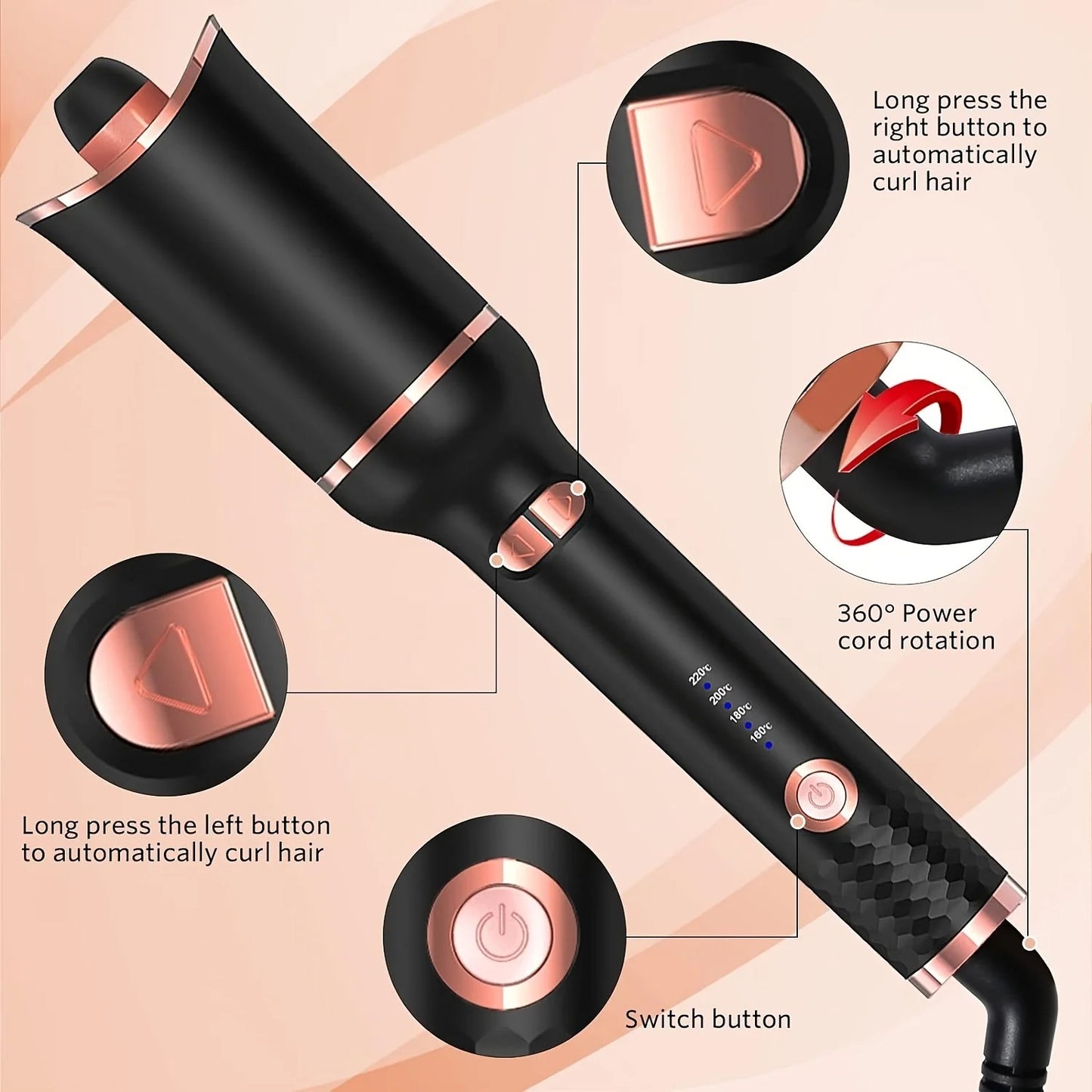 Automatic Hair Curler – Effortless Curls in Seconds | Luveella™