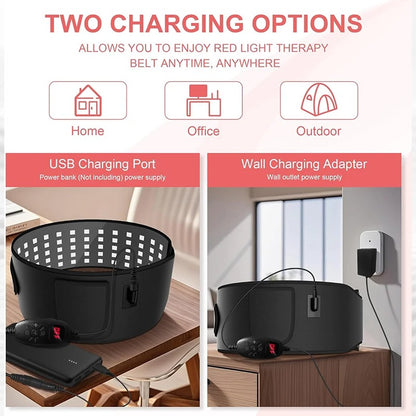 Rode Licht Wellness Riem – 3-Lagen Ondersteuning | Luveella™