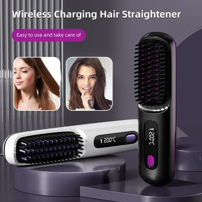 One-Step Portable Hair Straightening Brush | Luveella™
