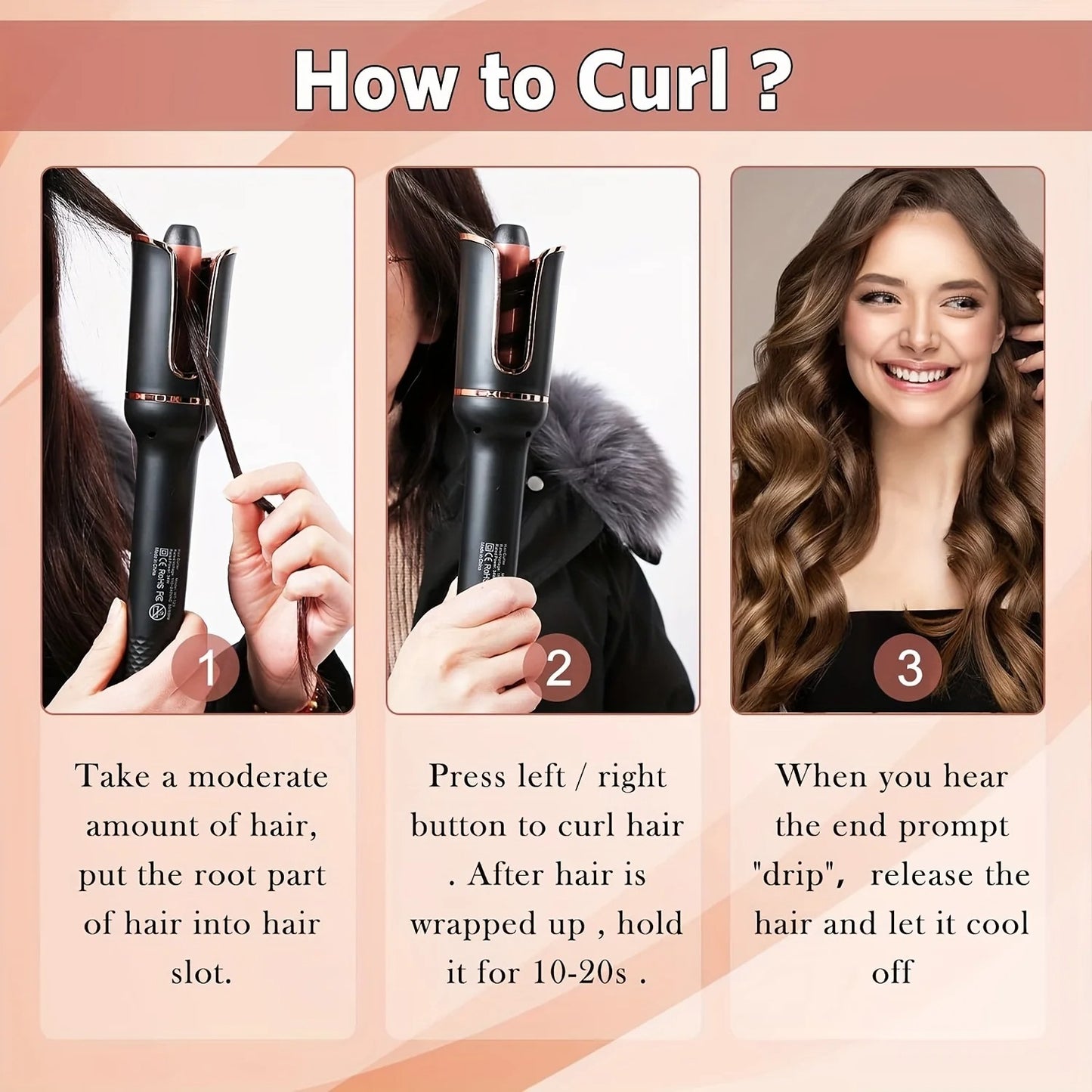 Automatic Hair Curler – Effortless Curls in Seconds | Luveella™