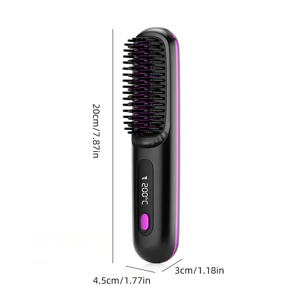 One-Step Portable Hair Straightening Brush | Luveella™