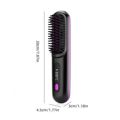 One-Step Portable Hair Straightening Brush | Luveella™