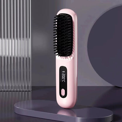 One-Step Portable Hair Straightening Brush | Luveella™